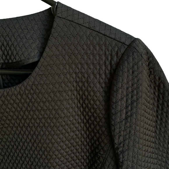 Ann Taylor Black Quilted 3/4 Length Sleeve Blazer - Picture 5 of 7